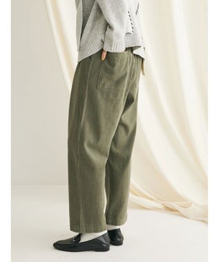 CRAFT STANDARD BOUTIQUE ピグメントツイル　Ｗタックリラックスパンツ Khaki