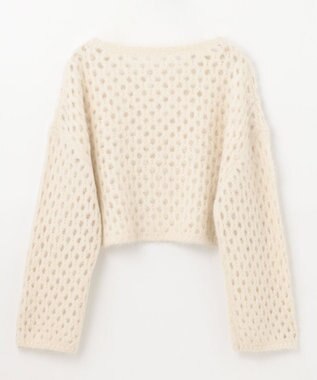 GRACE CONTINENTAL アルパカメッシュニットトップ キナリ