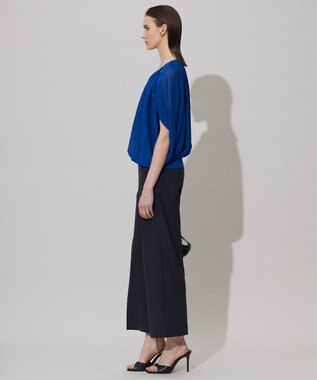 ICB 【接触冷感・UVカット・透け防止・吸水速乾・洗える】 シェルタリングドライオックス ワイドパンツ ブラック系