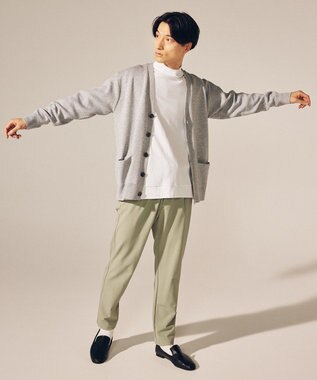 UNFILO MENS MOVE TEX Vネックカーディガン グレー系