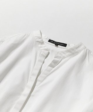 23区 L 【滝沢眞規子さん着用/mi-molletコラボ/洗える】CANCLINI デザイン シャツ [mi-molletコラボ]ホワイト系