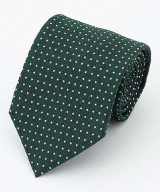 J.PRESS MEN ジオメトリック ドットネクタイ ダークグリーン系8
