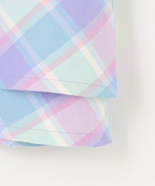 ANY KIDS シャギーチェックスカート ラベンダー系