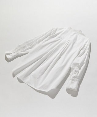 23区 L 【滝沢眞規子さん着用/mi-molletコラボ/洗える】CANCLINI デザイン シャツ [mi-molletコラボ]ホワイト系