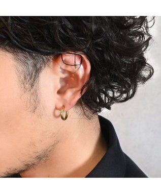 blancotokyo 【金属アレルギー対応】シンプルフープピアス CALM ゴールド