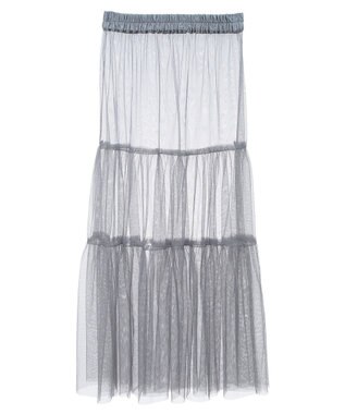 earth music&ecology マルチウェイスパンコールスカート Silver