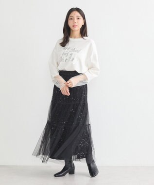 earth music&ecology マルチウェイスパンコールスカート Black