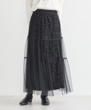 earth music&ecology マルチウェイスパンコールスカート Black
