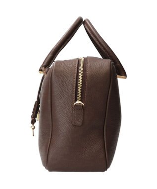 INTER-CHAUSSURES 【CHRISTIAN VILLA】ベーシックレザーハンドバッグ ダークブラウン