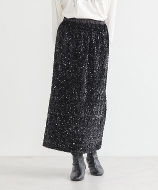 earth music&ecology マルチウェイスパンコールスカート Black