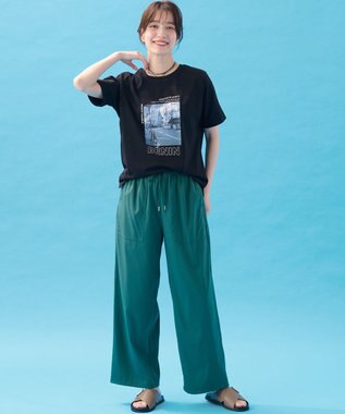 ANY L オーガビッツロゴ・フォトTシャツ ブラック×フォト