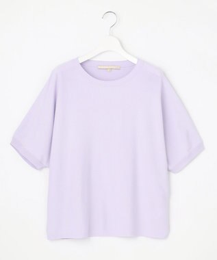 自由区 【好評につき新色追加・9色展開・洗える・XSサイズあり】クレープストレッチドルマン ニット ライラック系