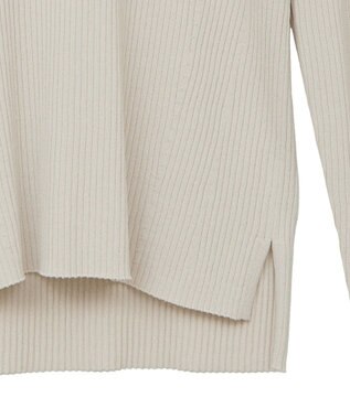 YECCA VECCA 袖口シアーリブニット Light Beige