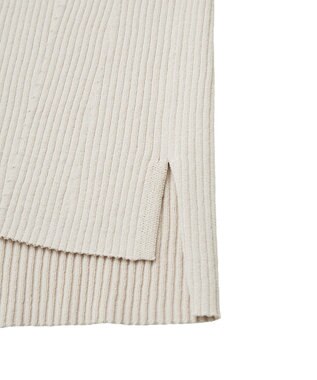 YECCA VECCA 袖口シアーリブニット Light Beige