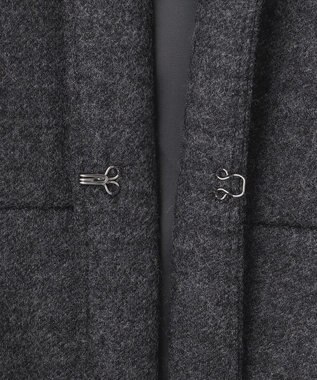 J.PRESS LADIES アクアレジェンドウールジャージー ノーカラー ジャケット ライトグレー系