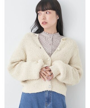 earth music&ecology カールヤーンカーディガン Ivory