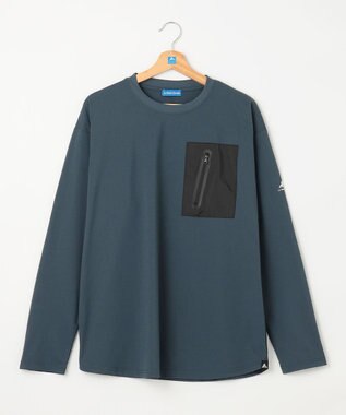 SHARE PARK MENS 【UVカット・吸水速乾・ストレッチ・軽量 】ＺＩＰポケットＴシャツ（L・XLサイズ） ネイビー系