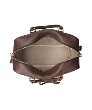 INTER-CHAUSSURES 【CHRISTIAN VILLA】ベーシックレザーハンドバッグ ダークブラウン