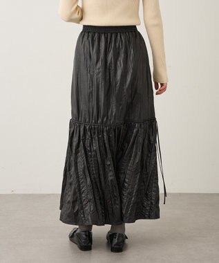 CRAFT STANDARD BOUTIQUE レザーライクギャザースカート Black