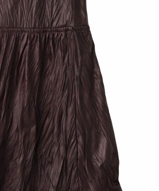 CRAFT STANDARD BOUTIQUE レザーライクギャザースカート Black