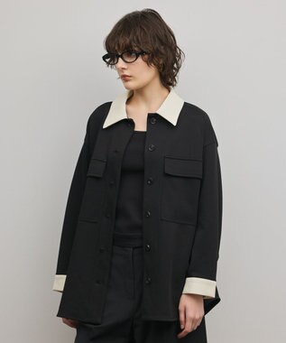 GRACE CONTINENTAL レザーカットシャツ ブラック