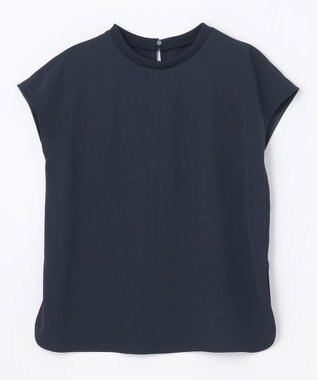 uncrave 【uncrave WHITE】ドレーピーツイル ノースリーブブラウス ネイビー