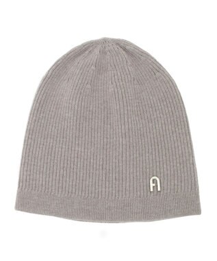 MOONBAT 【WEB限定】FURLA(フルラ)アーチロゴ付き ニット帽 帽子 UVカット 手洗いOK モカブラウン