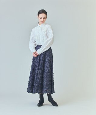 GRACE CONTINENTAL コサージュドレスシャツ ホワイト