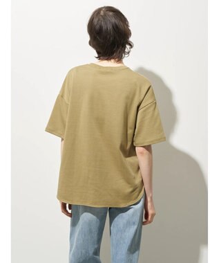 AMERICAN HOLIC 接触冷感裾ラウンドカットプルオーバー Border Yellow