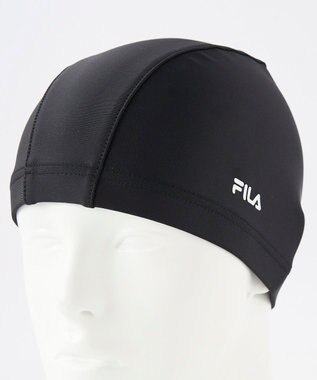 OP／FILA 【FILA】フルジップ半袖フィットネス水着4点セット/キャップ＆ミラーゴーグル付き ブラック×ミント