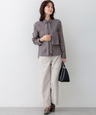 組曲 シュットクロスワイド パンツ サンドベージュ系