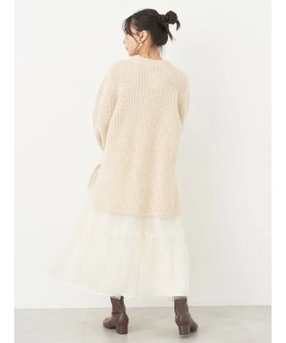 earth music&ecology フワフワＭＩＸヤーンチュニック Light Beige