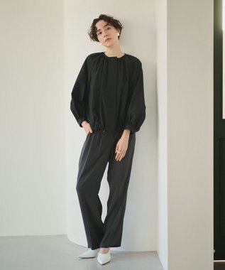 #Newans 【ANSWER for Co-Creation】フルギャザーシャツブルゾン ブラック系