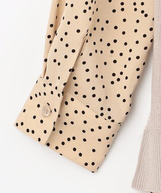 ANY 【セットアイテム】ニットベスト×ワンピース SET ベージュ×ベージュドット