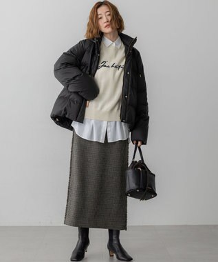 23区 S 【洗える】インターシャ ロゴ ニット アイボリー系