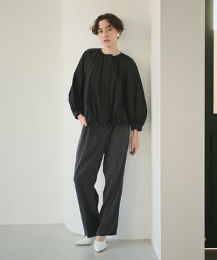 #Newans 【ANSWER for Co-Creation】フルギャザーシャツブルゾン ブラック系