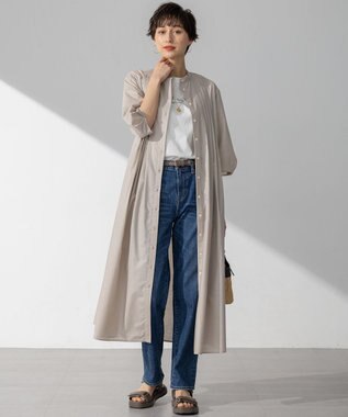 23区 【洗える】ボタニカル カラー Tシャツ ホワイト系