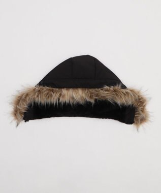 WEGO 【25年秋冬新作/SMサイズ展開】2WAYファーフードショートパファーブルゾン ブラック