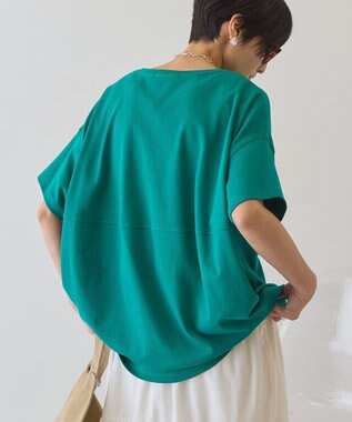 AMERICAN HOLIC 半袖コクーンカットプルオーバー Blue Green