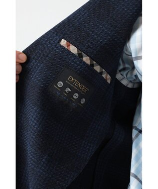 DAKS グレンチェック ジャージージャケット ネイビー