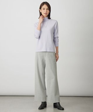 J.PRESS LADIES L チェルビック セミワイド パンツ ライトグレー系