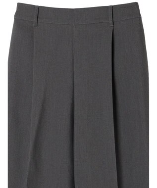 Green Parks あったかきれいシルエットストレートパンツ Gray