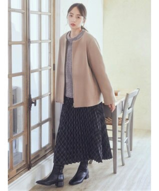 earth music&ecology すきな丈プリーツスカート Check Black