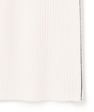 BEIGE， 【洗える】LAURA / Iラインリブスカート Ecru×Black