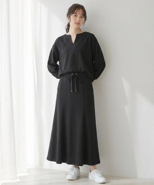 Feroux キーネック ダンボール トップス ブラック系