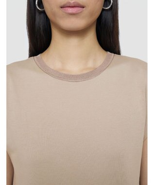 JOSEPH 【洗える】ポプリンジャージー　キャップスリーブドレス Escargot