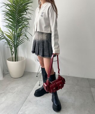 WEGO 金具デザインポケットショルダー レッド