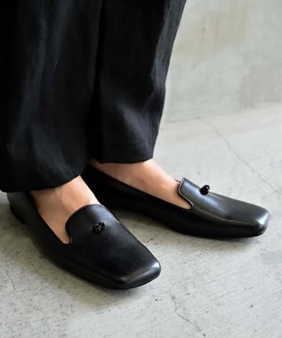 muuc ビーズモチーフのスクエアシューズ