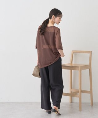 earth music&ecology リラックスタックパンツ Black