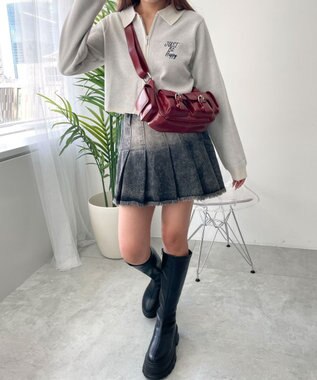 WEGO 金具デザインポケットショルダー レッド